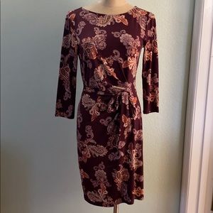 Ann Taylor Jersey Side Tie Dress